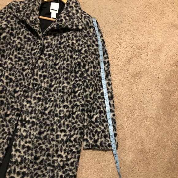 Leopard animal print wool blend light coat - Picture 8 of 8